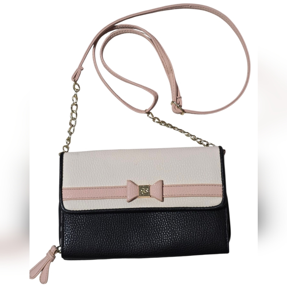 Jessica Simpson Pink and Black Crossbody Bag